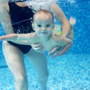 Baby swimming