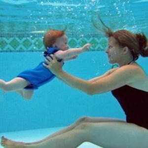 Baby swimming